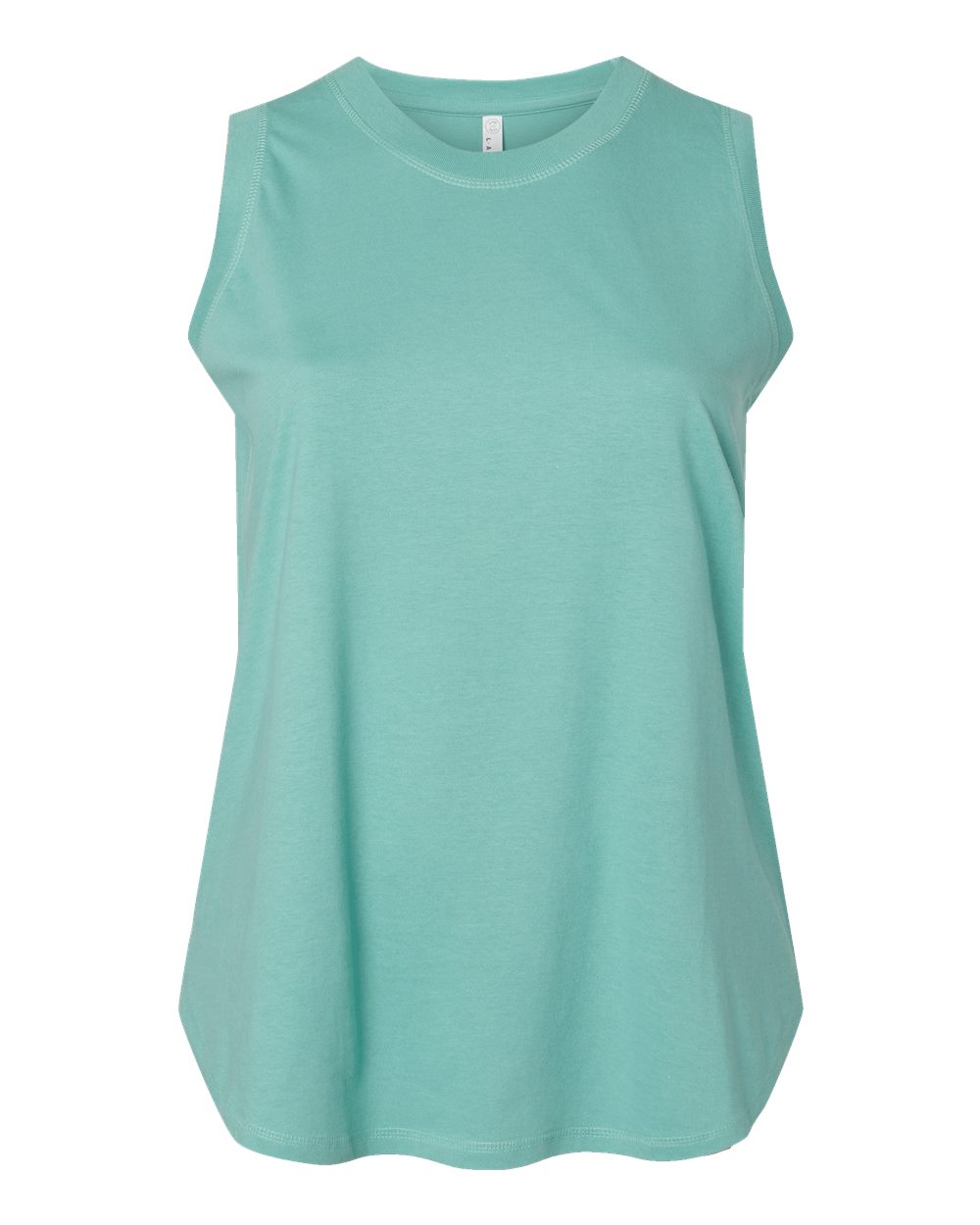 Live & Tell by LAT 3892 Women's Curvy Relaxed Fine Jersey Tank in Saltwater