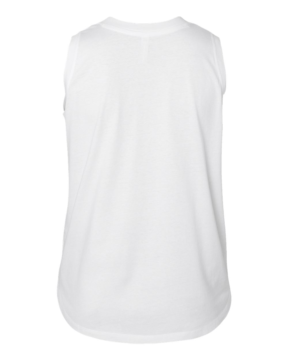 Live & Tell by LAT 3892 Women's Curvy Relaxed Fine Jersey Tank in White, back