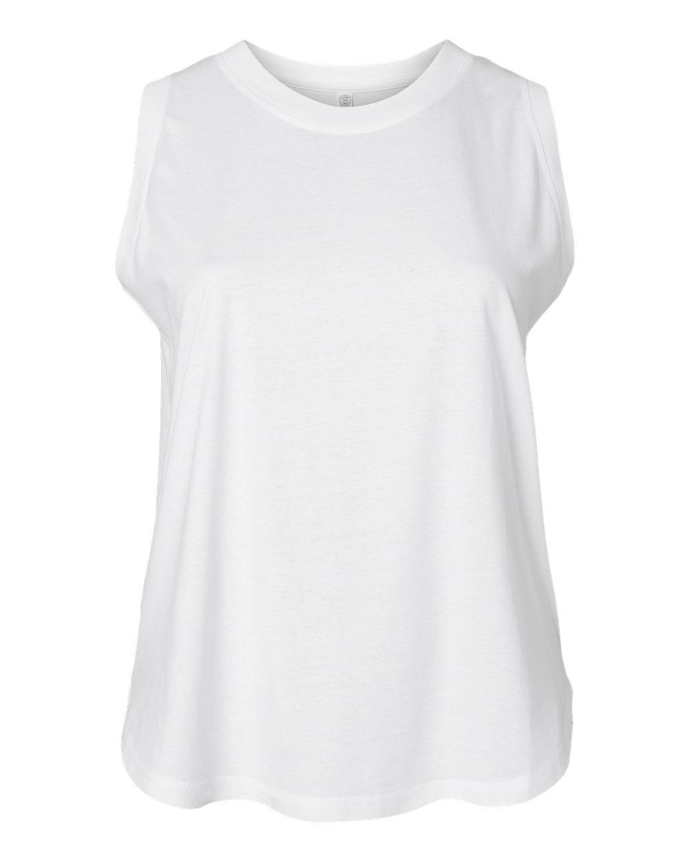 Live & Tell by LAT 3892 Women's Curvy Relaxed Fine Jersey Tank in White