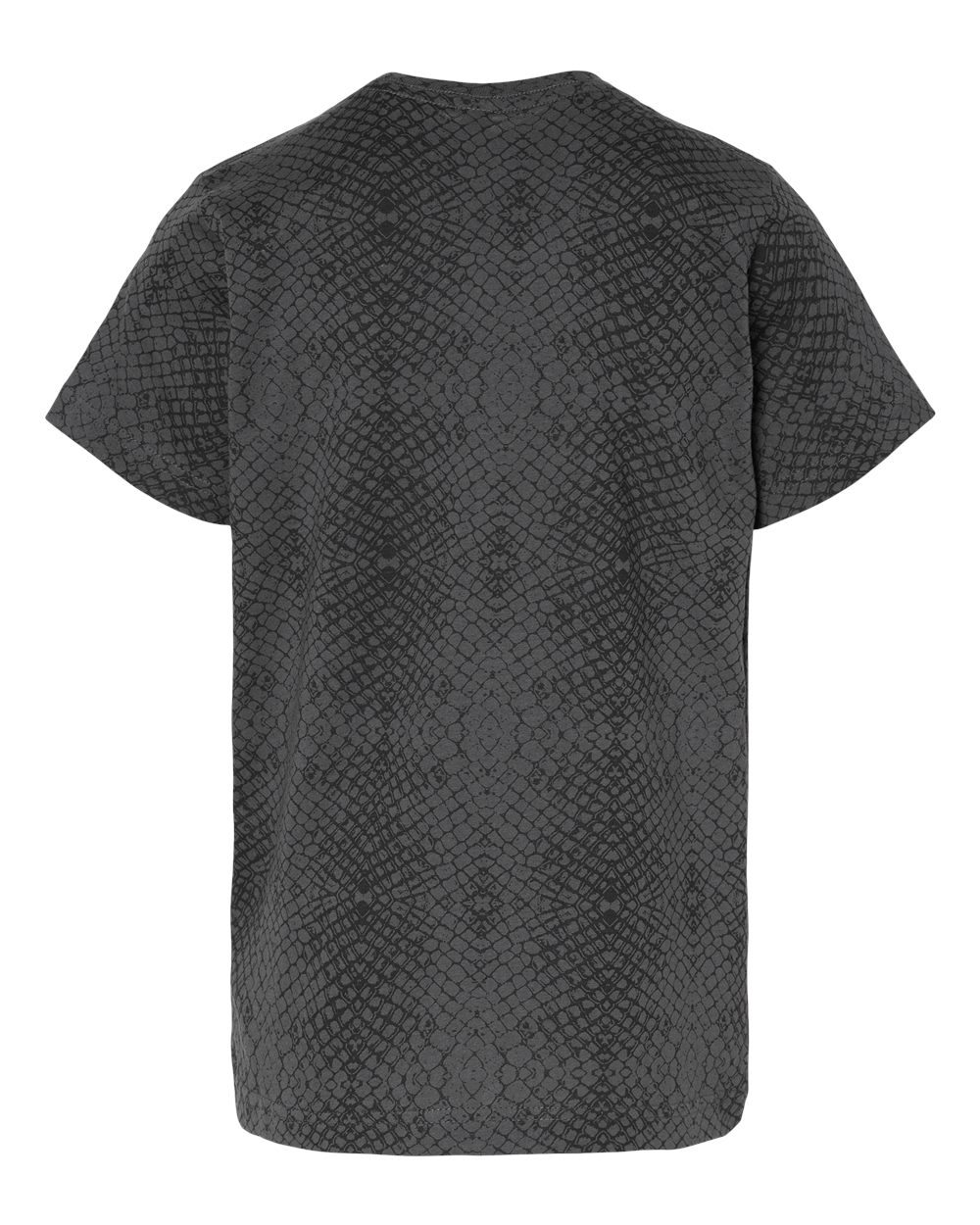 Live & Tell by LAT 6101 Youth Fine Jersey Tee in Black Reptile, back