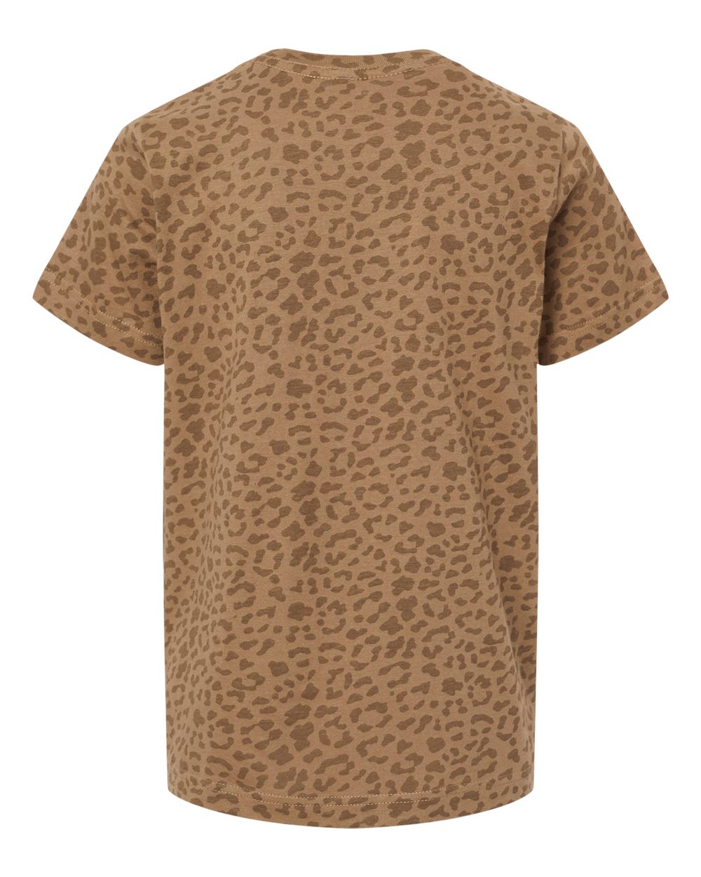 Live & Tell by LAT 6101 Youth Fine Jersey Tee in Brown Leopard, back