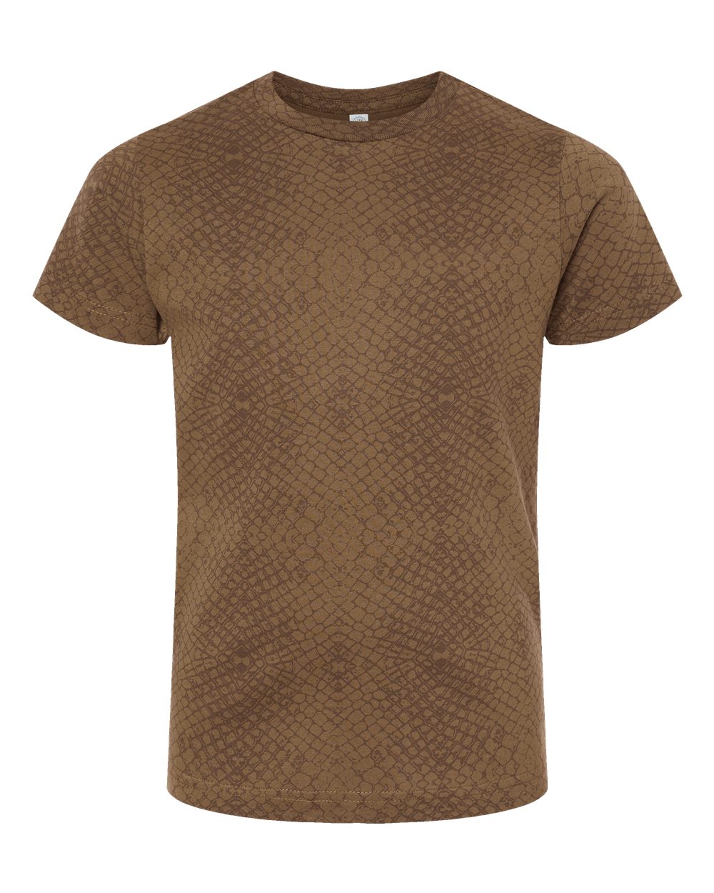 Live & Tell by LAT 6101 Youth Fine Jersey Tee in Brown Reptile