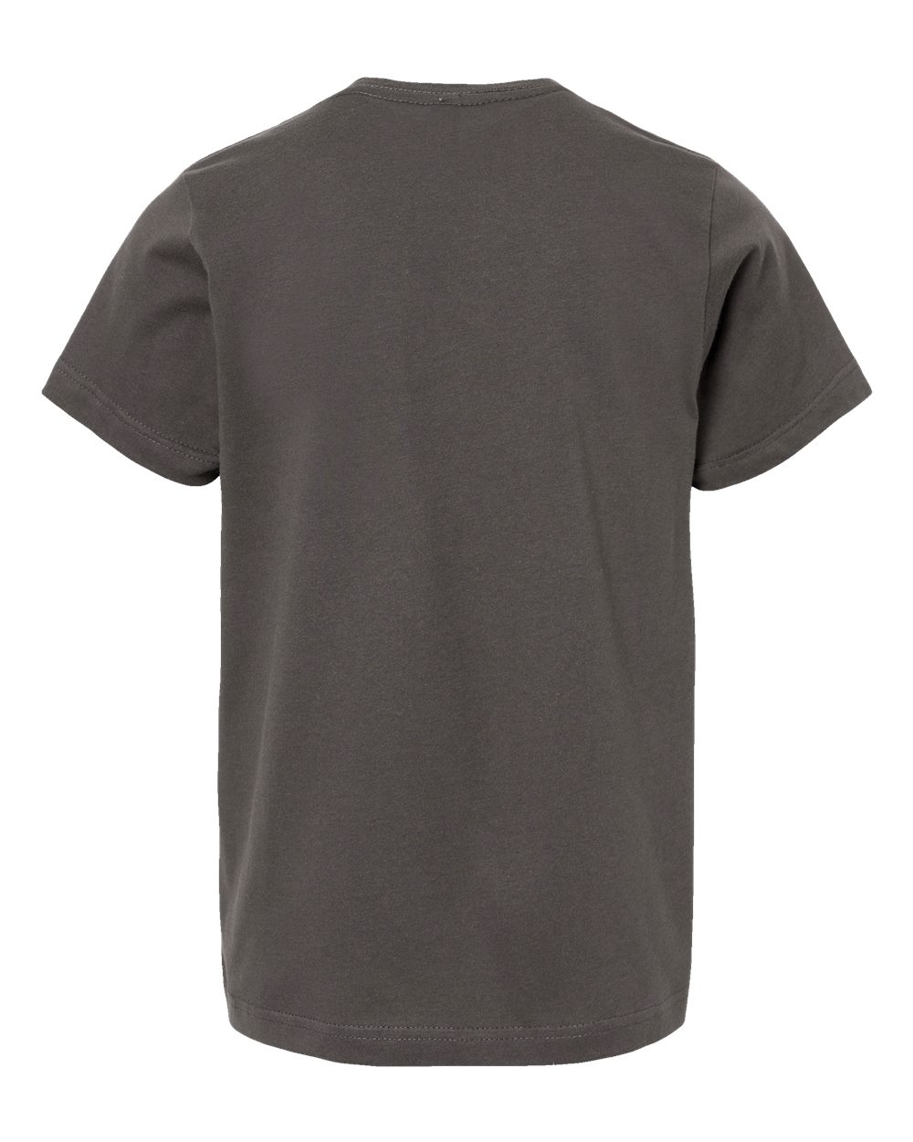 Live & Tell by LAT 6101 Youth Fine Jersey Tee in Charcoal, back