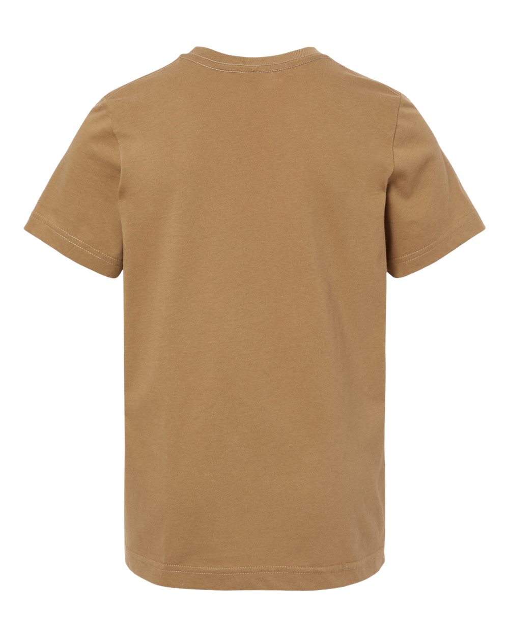 Live & Tell by LAT 6101 Youth Fine Jersey Tee in Coyote Brown, back
