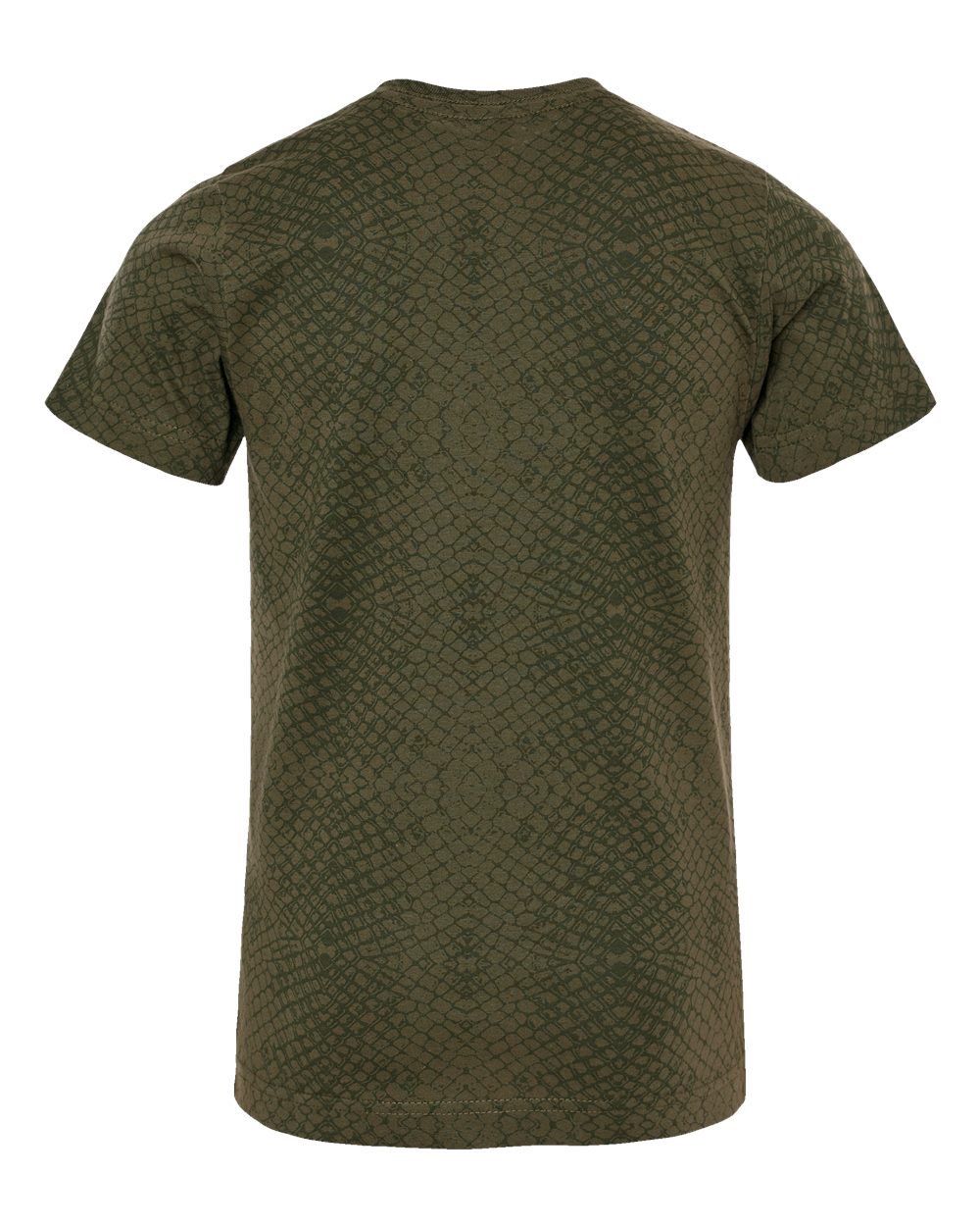 Live & Tell by LAT 6101 Youth Fine Jersey Tee in Green Reptile, back