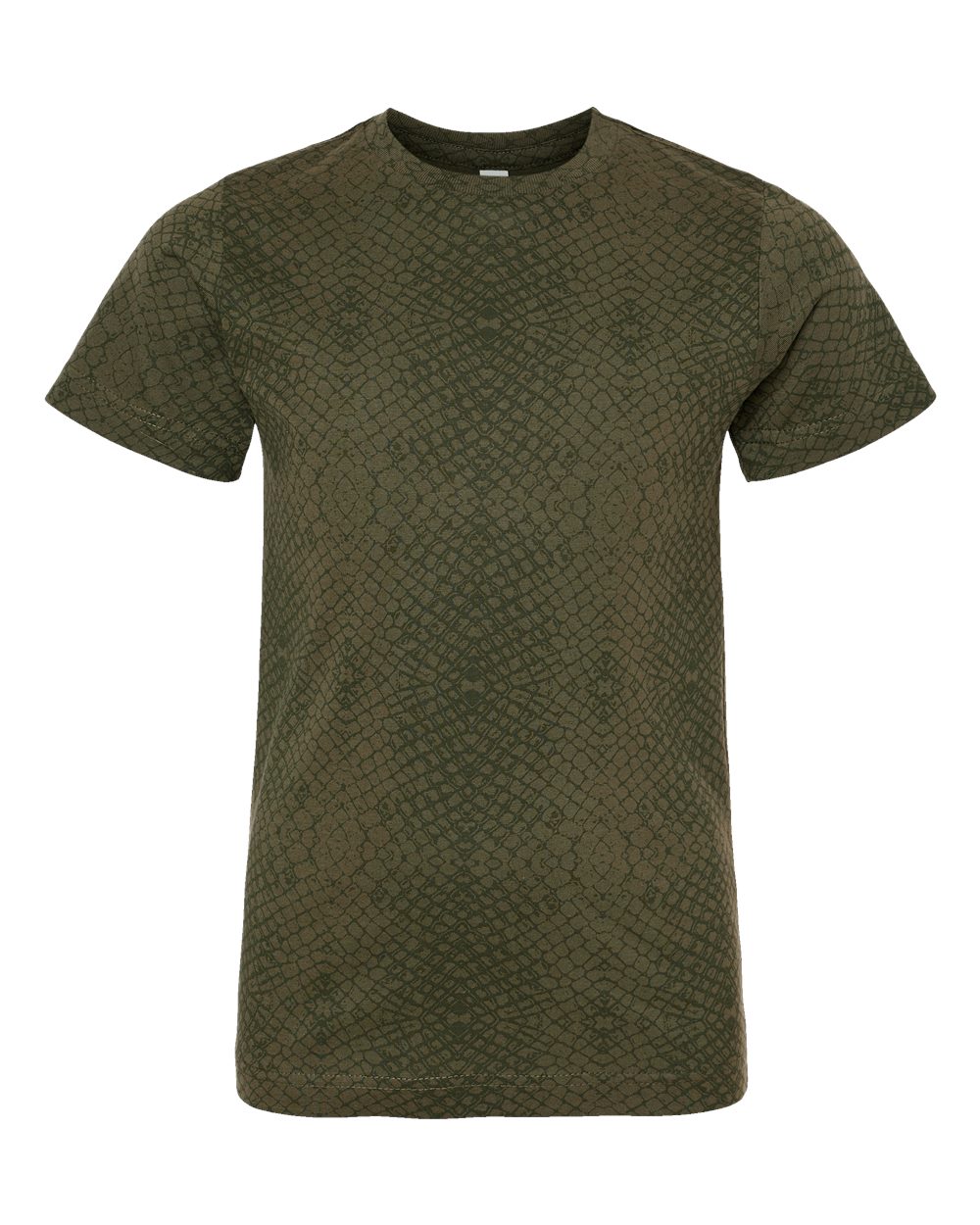 Live & Tell by LAT 6101 Youth Fine Jersey Tee in Green Reptile