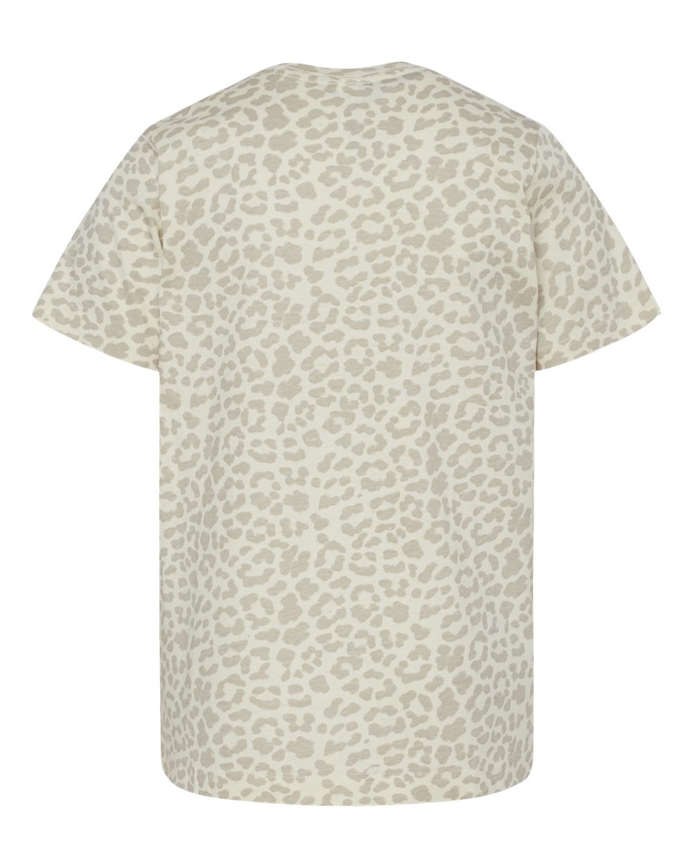 Live & Tell by LAT 6101 Youth Fine Jersey Tee in Natural Leopard, back