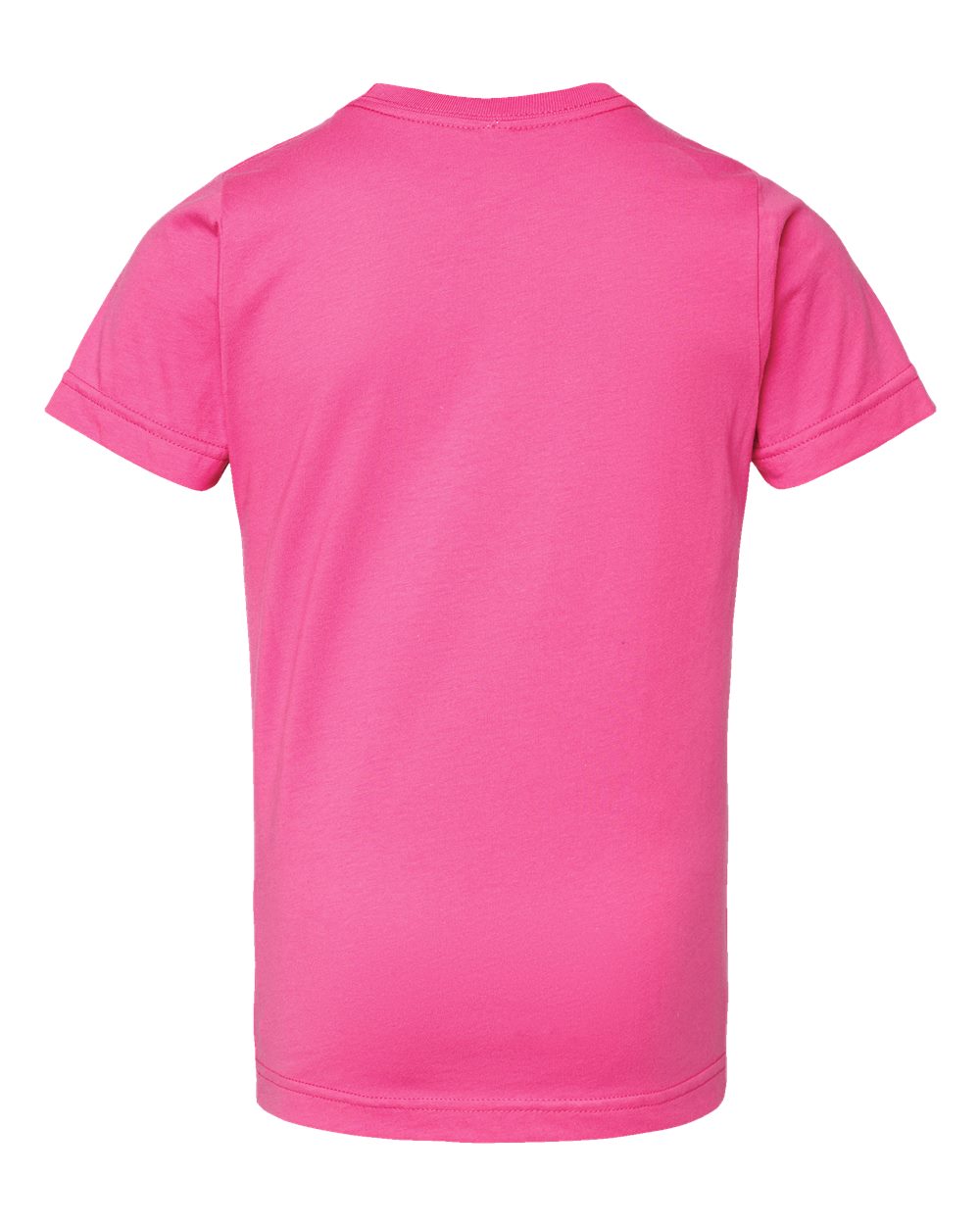 Live & Tell by LAT 6101 Youth Fine Jersey Tee in Raspberry, back
