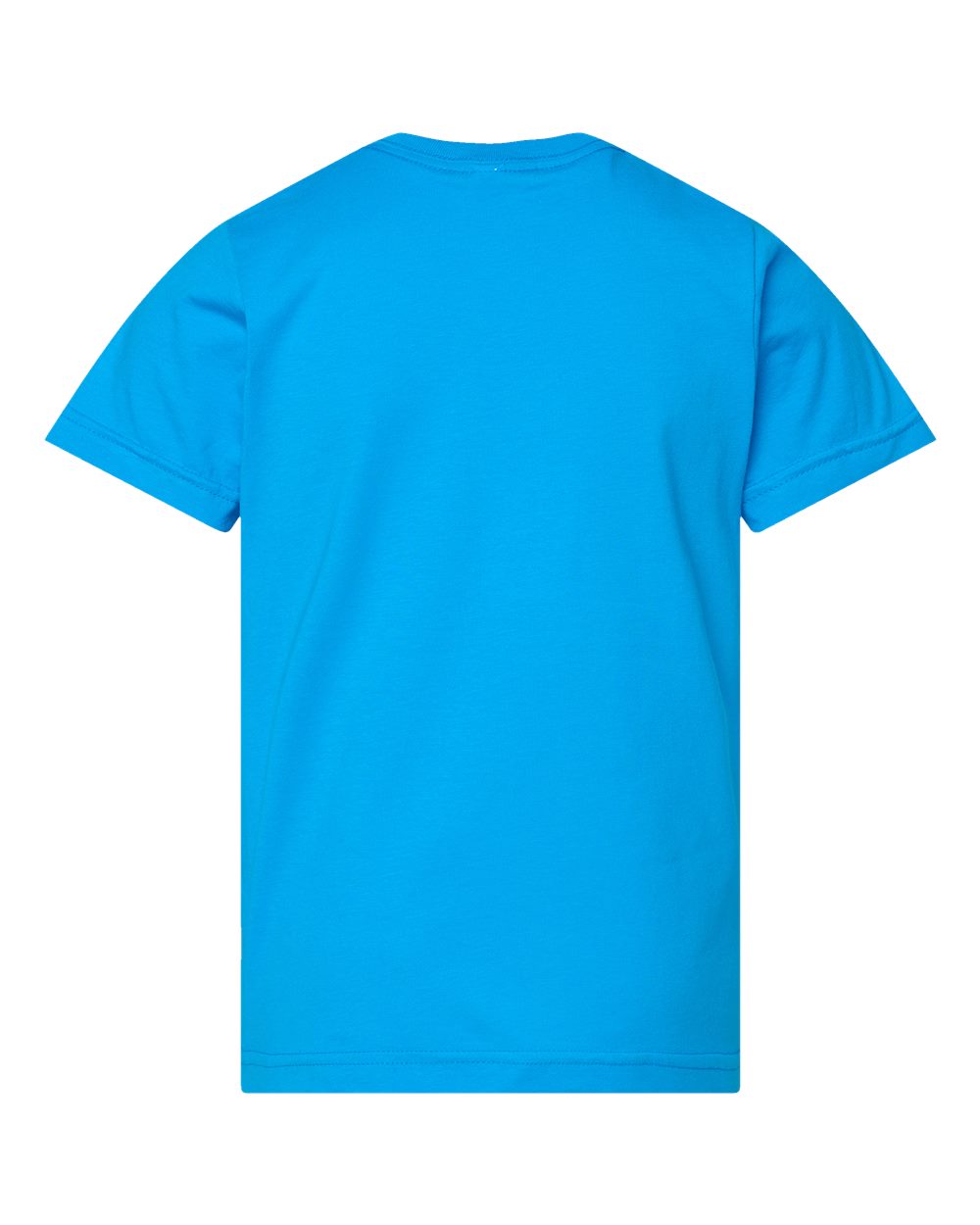 Live & Tell by LAT 6101 Youth Fine Jersey Tee in Turquoise, back
