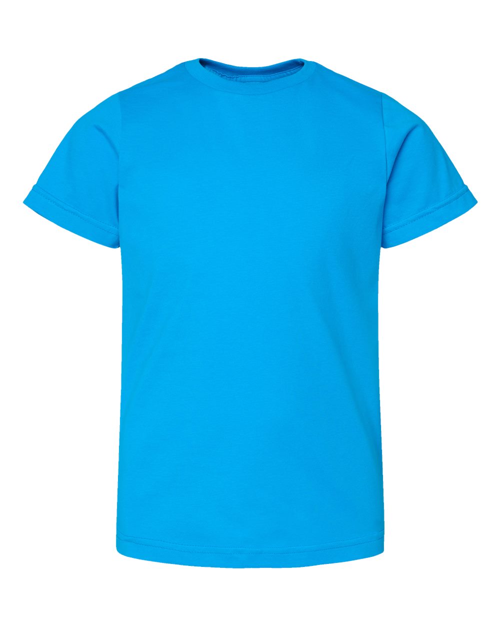 Live & Tell by LAT 6101 Youth Fine Jersey Tee in Turquoise