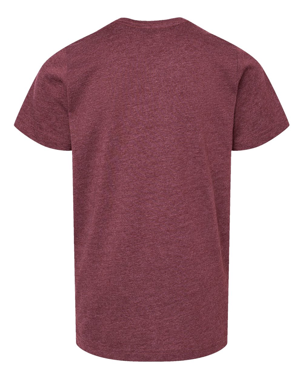 Live & Tell by LAT 6101 Youth Fine Jersey Tee in Vintage Burgundy, back