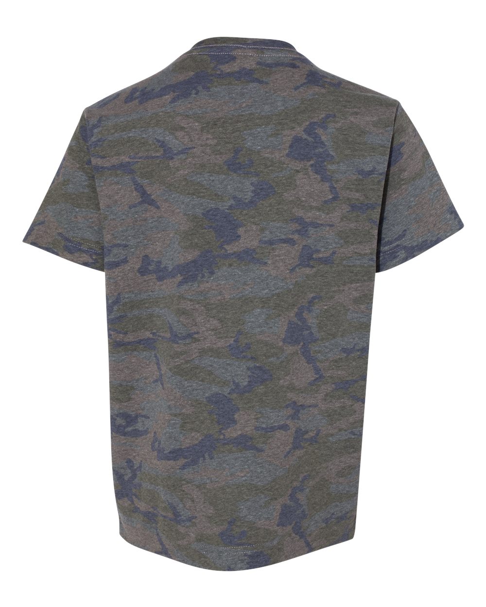 Live & Tell by LAT 6101 Youth Fine Jersey Tee in Vintage Camo, back