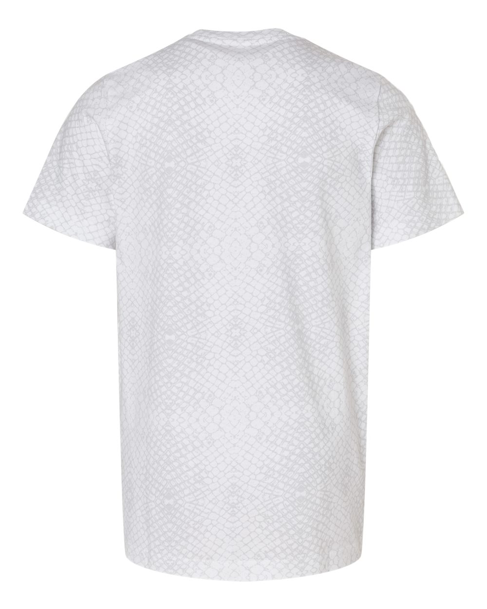 Live & Tell by LAT 6101 Youth Fine Jersey Tee in White Reptile, back