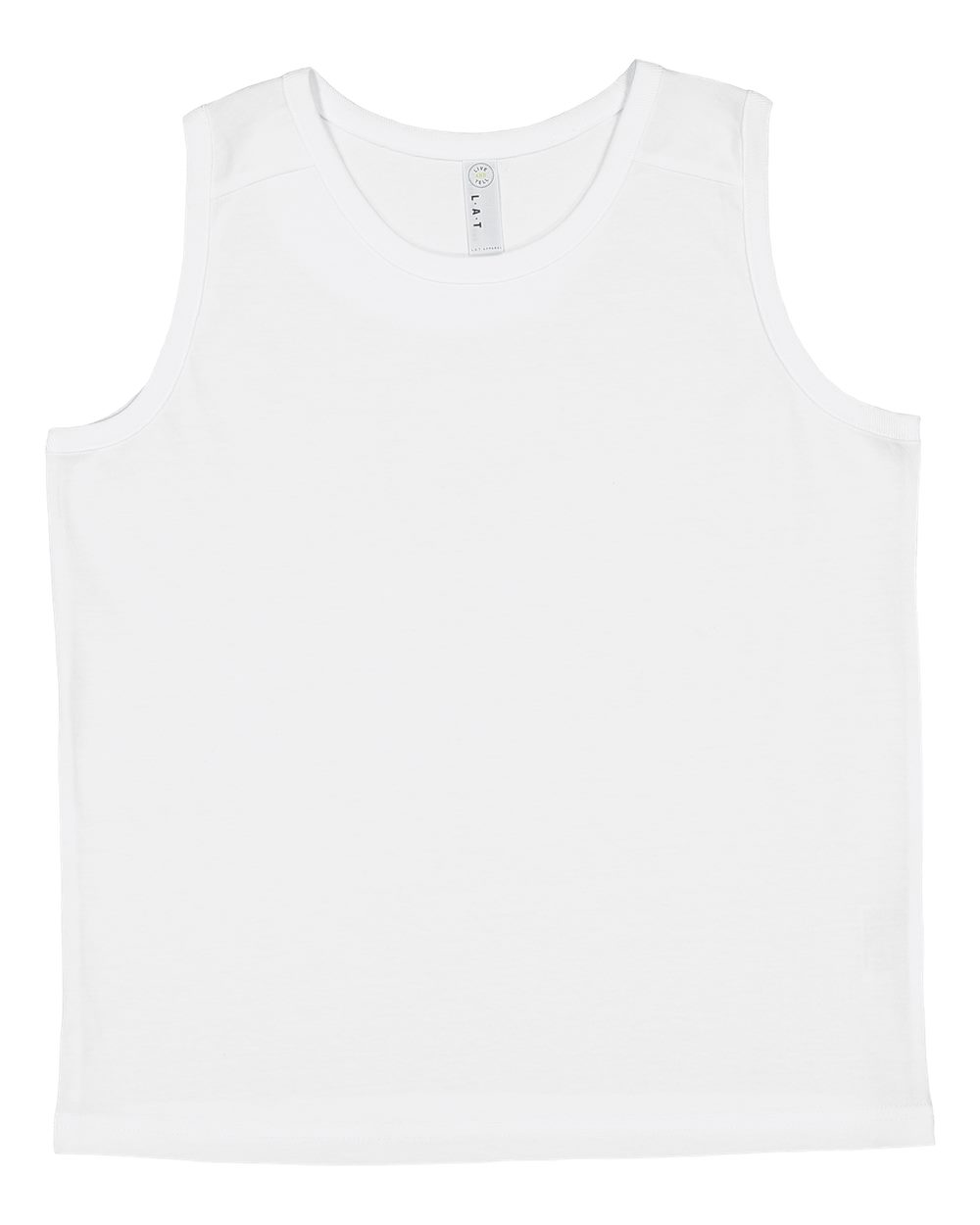 Live & Tell by LAT 6123 Youth Fine Jersey Tank in White