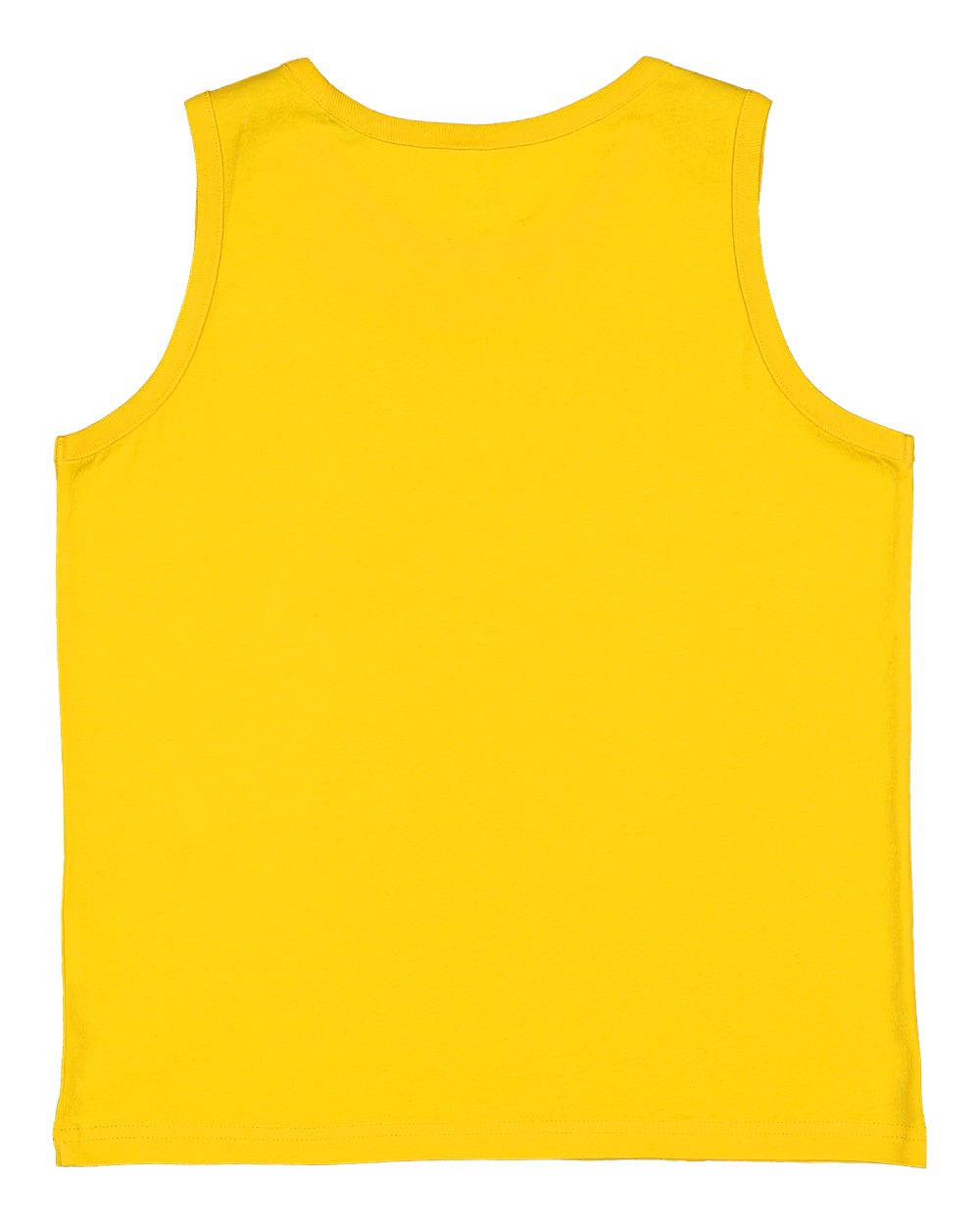 Live & Tell by LAT 6123 Youth Fine Jersey Tank in Yellow, back