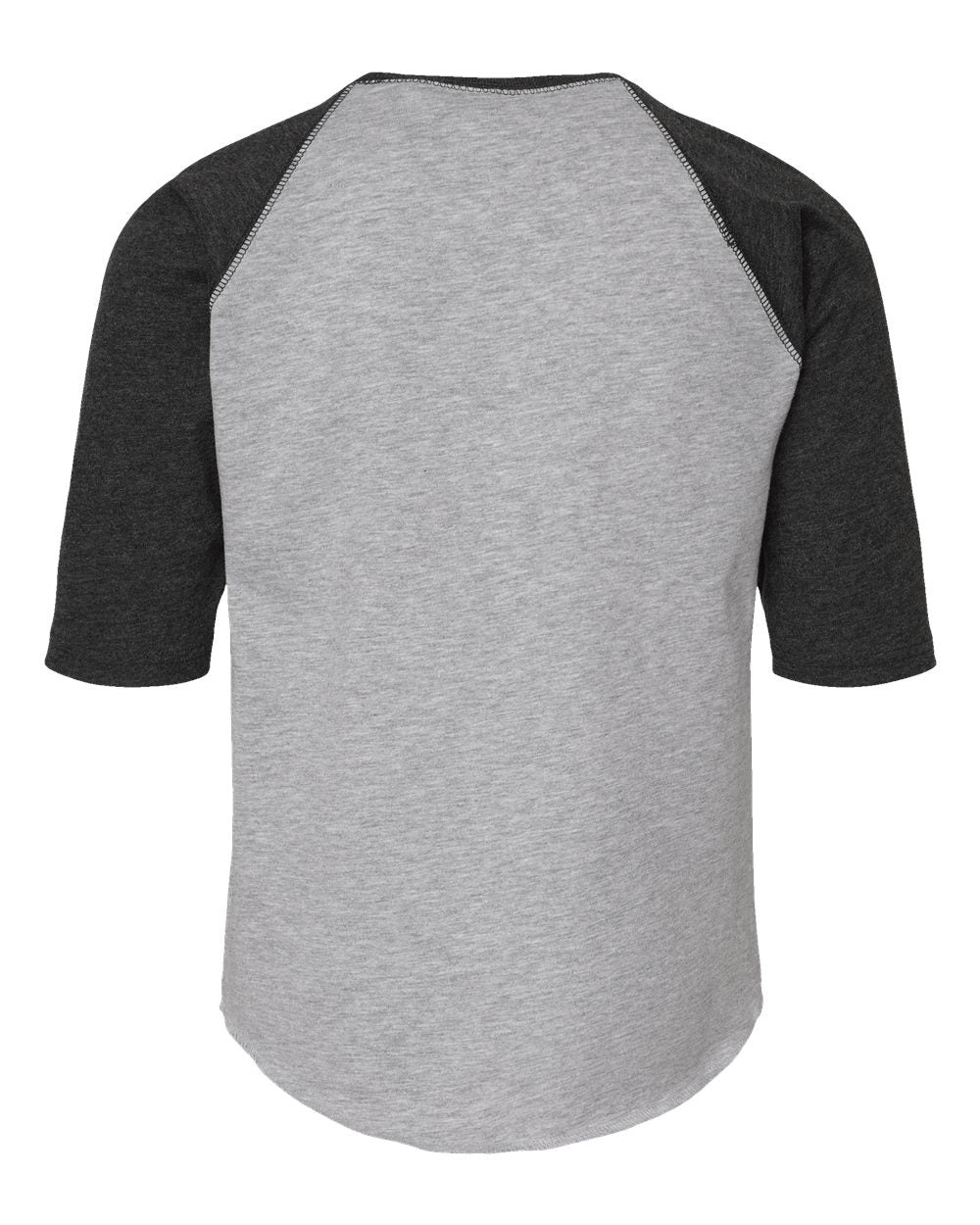 Live & Tell by LAT 6130 Youth Baseball Fine Jersey Three-Quarter Sleeve Tee in Vintage Heather/ Vintage Smoke, back
