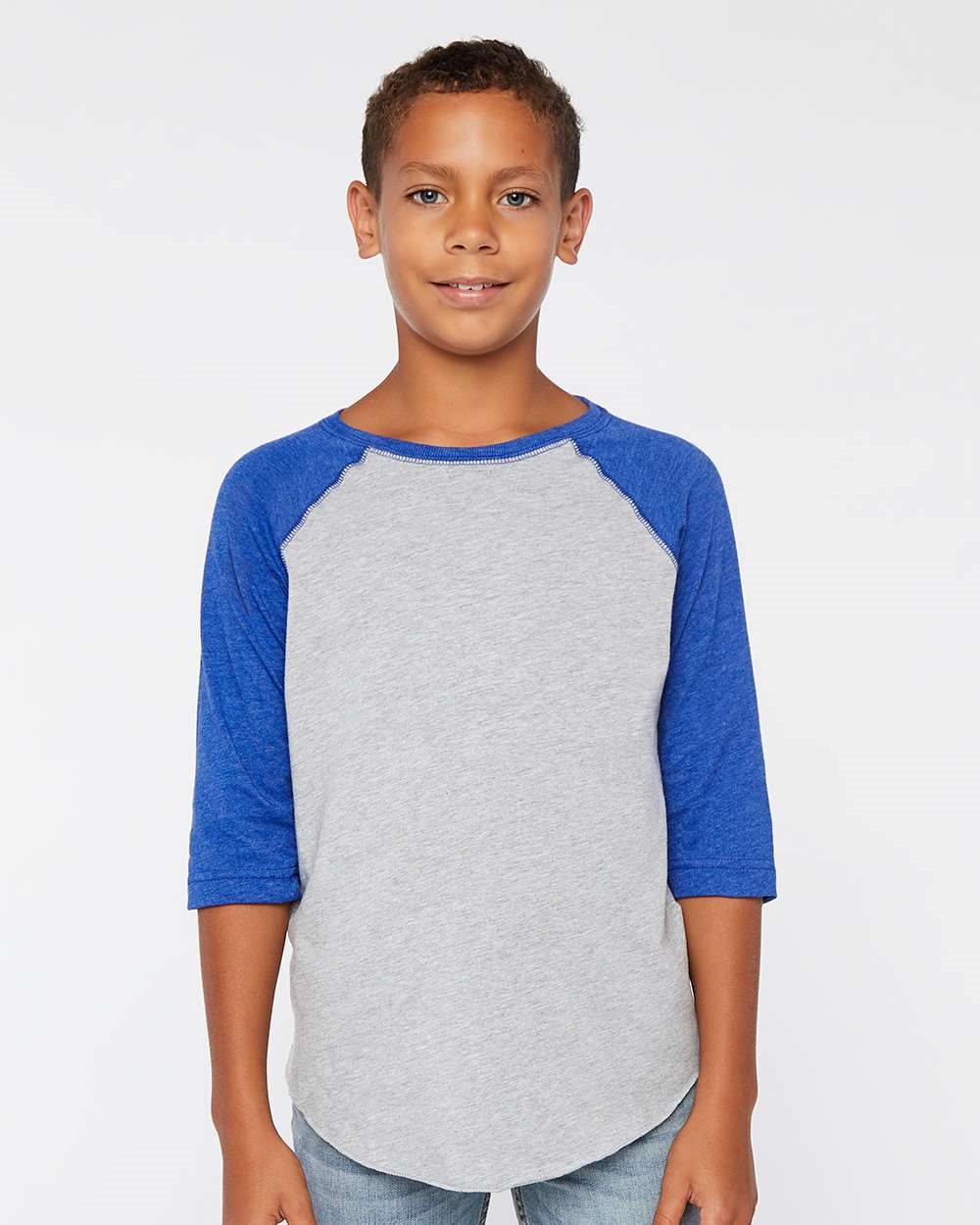 Live & Tell by LAT 6130 Youth Baseball Fine Jersey Three-Quarter Sleeve Tee