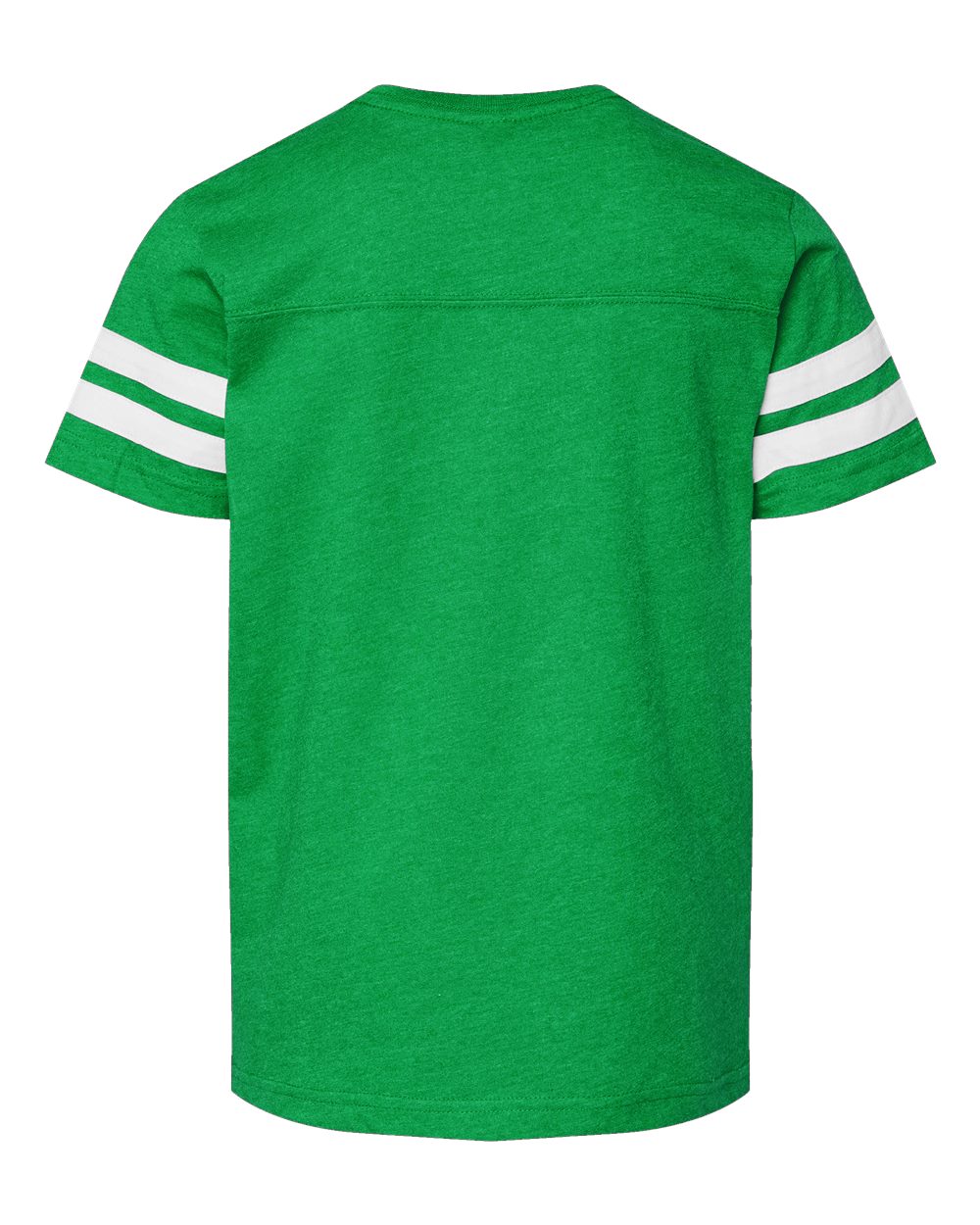 Live & Tell by LAT 6137 Youth Football Fine Jersey Tee in Vintage Green/ White, back