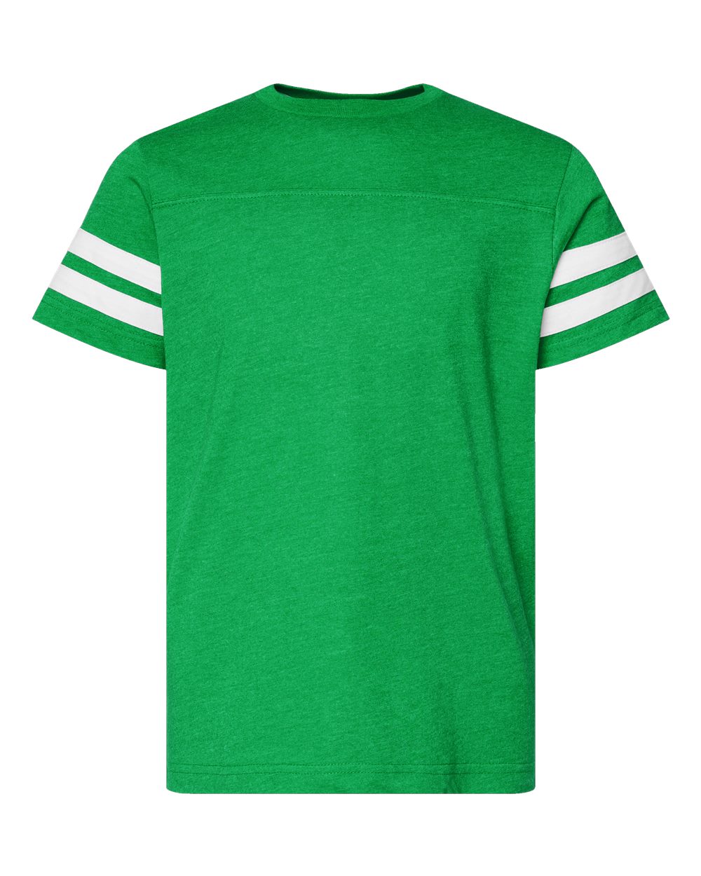 Live & Tell by LAT 6137 Youth Football Fine Jersey Tee in Vintage Green/ White