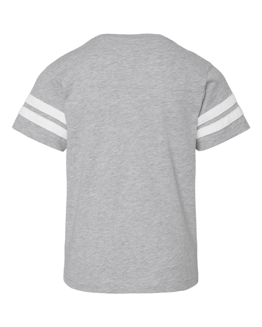 Live & Tell by LAT 6137 Youth Football Fine Jersey Tee in Vintage Heather/ White, back