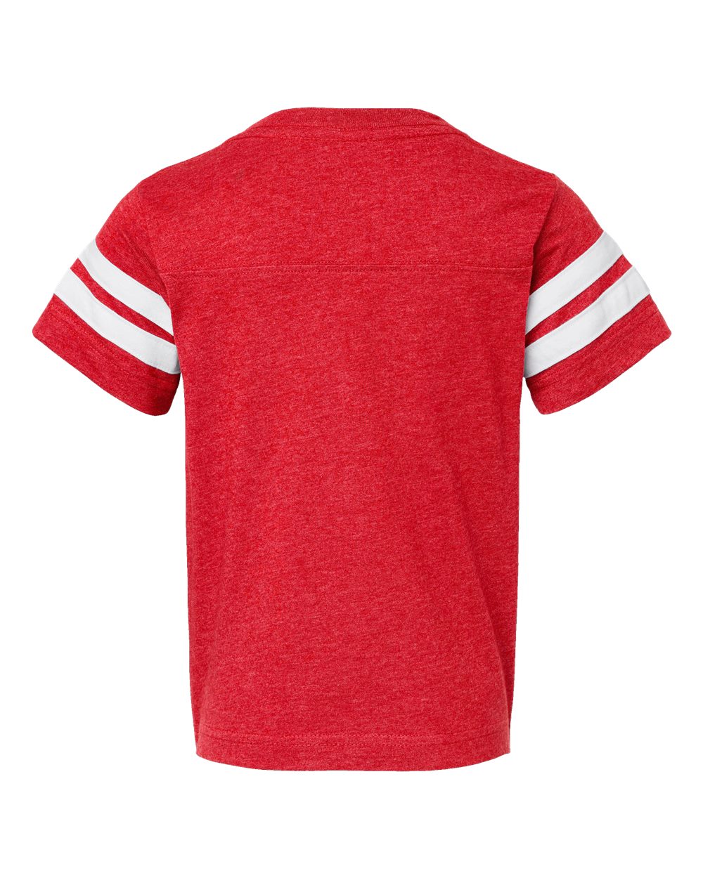 Live & Tell by LAT 6137 Youth Football Fine Jersey Tee in Vintage Red/ White, back