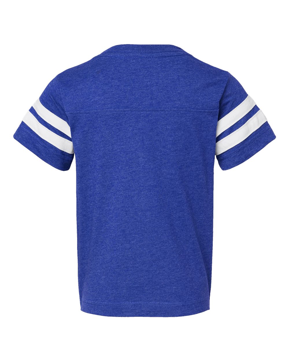 Live & Tell by LAT 6137 Youth Football Fine Jersey Tee in Vintage Royal/ White, back