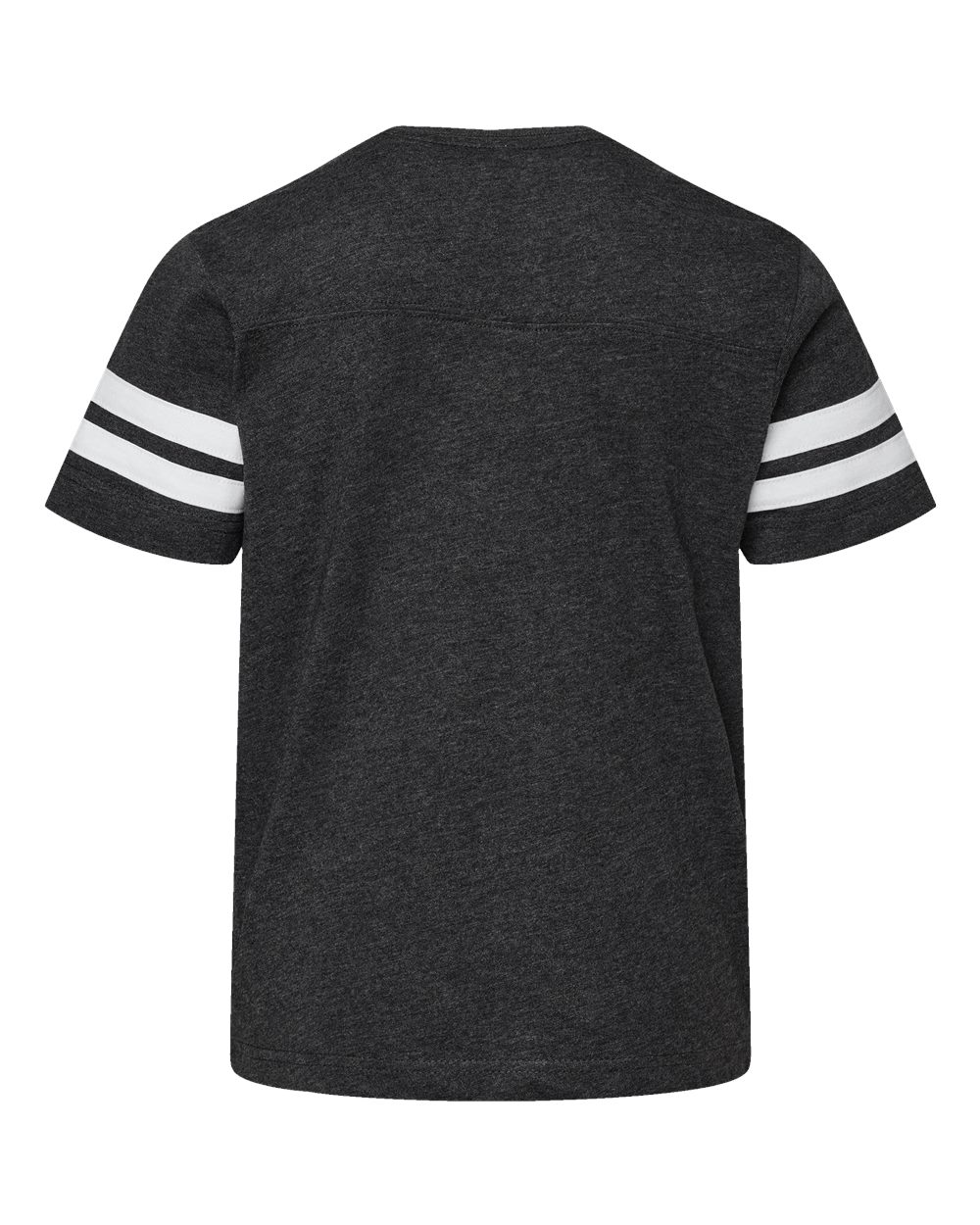 Live & Tell by LAT 6137 Youth Football Fine Jersey Tee in Vintage Smoke/ White, back