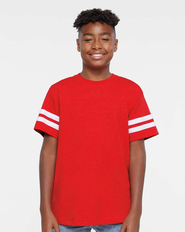 Live & Tell by LAT 6137 Youth Football Fine Jersey Tee