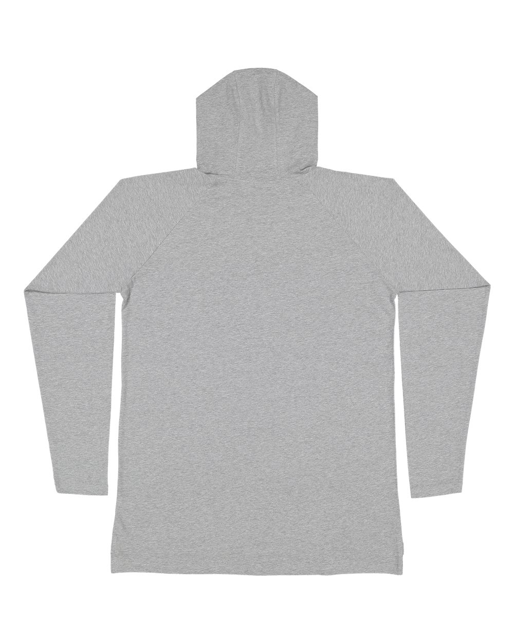 Live & Tell by LAT 6917 Unisex Fine Jersey Hooded Long Sleeve Raglan Tee in Heather, back
