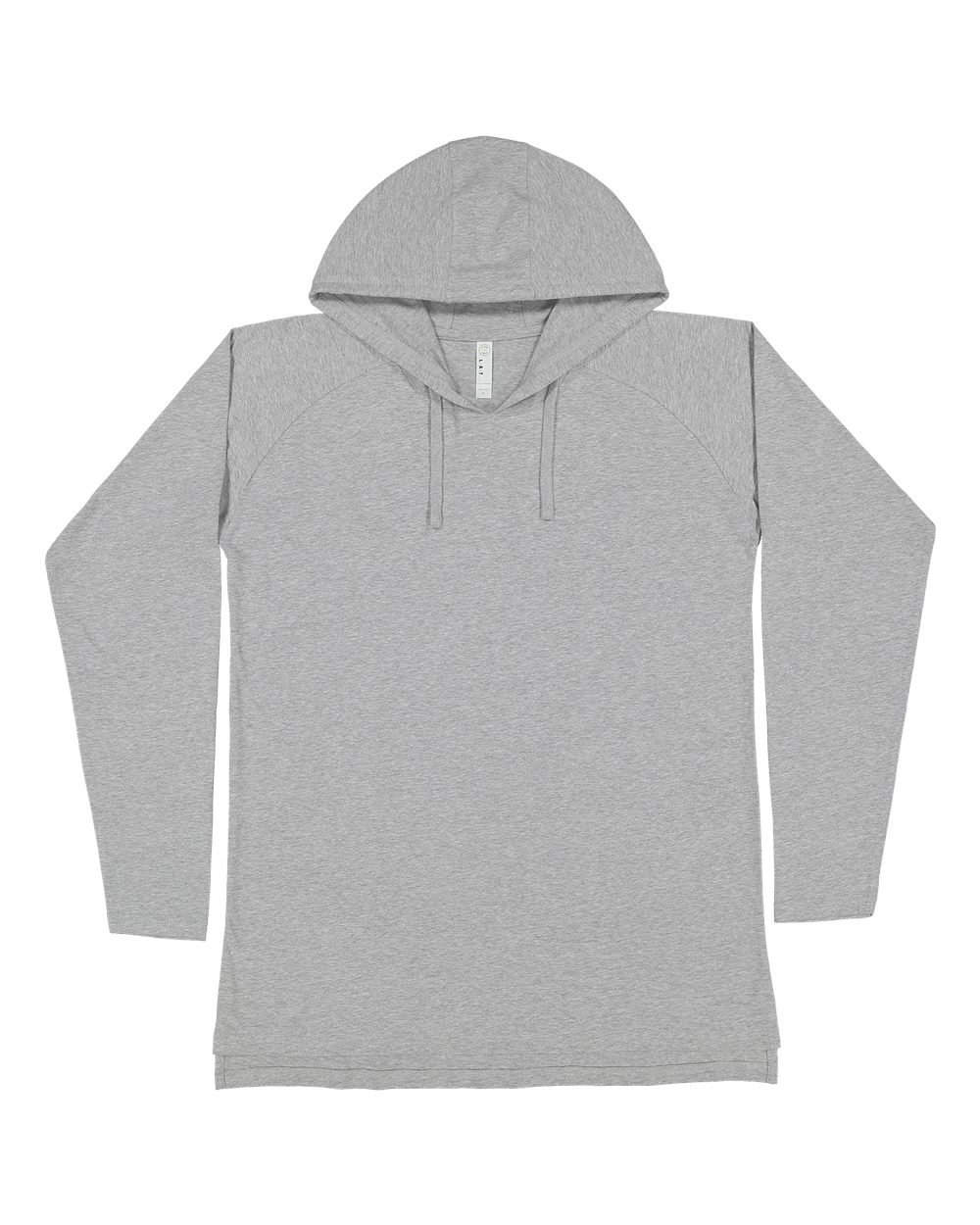 Live & Tell by LAT 6917 Unisex Fine Jersey Hooded Long Sleeve Raglan Tee in Heather