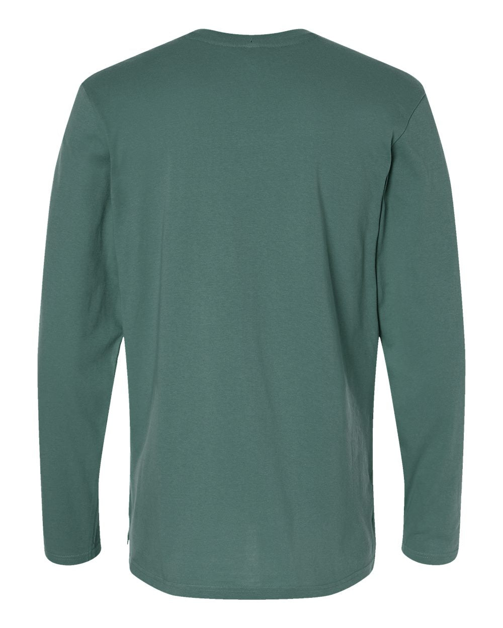 Live & Tell by LAT 6918 Unisex Fine Jersey Long Sleeve Tee in Basil, back