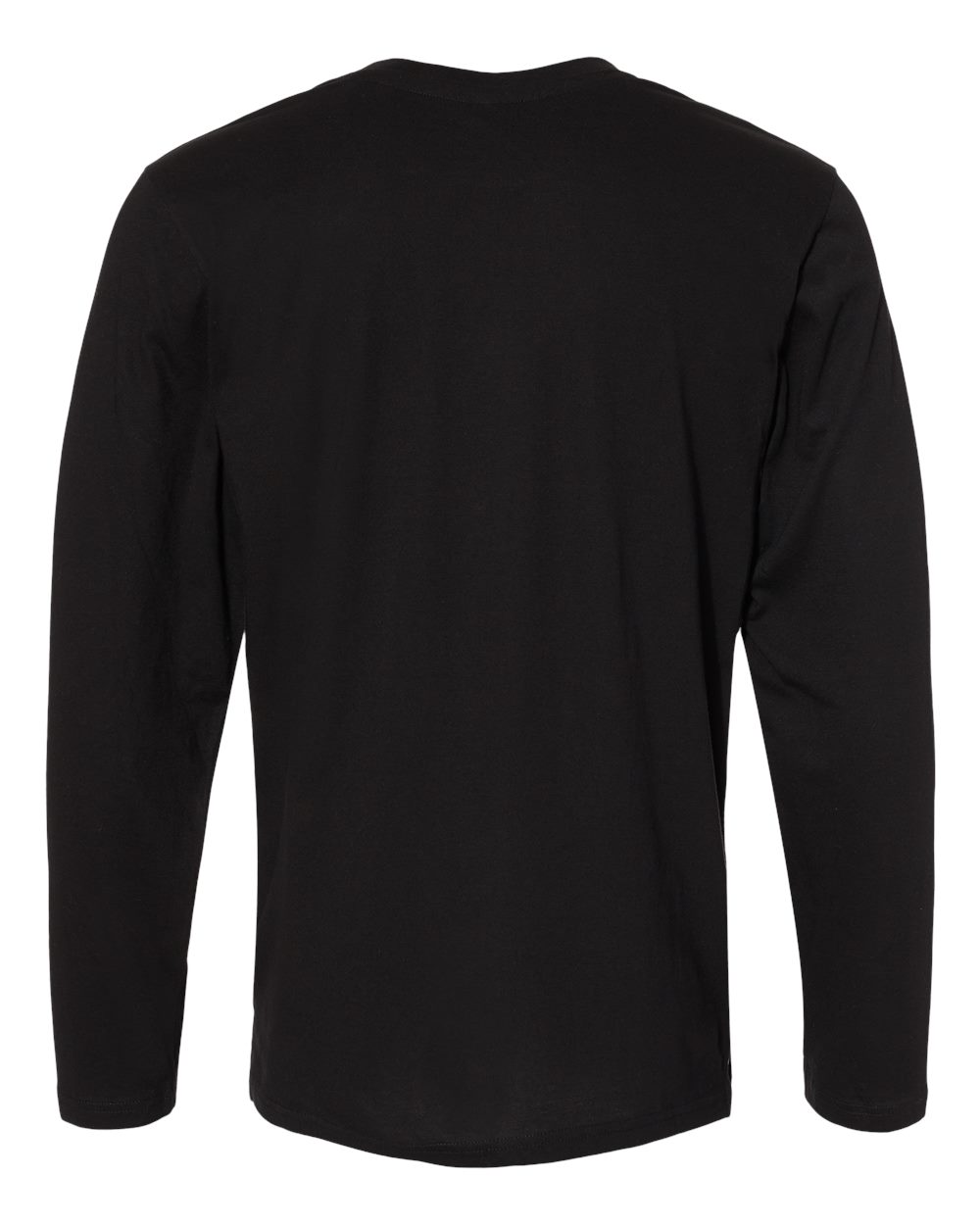 Live & Tell by LAT 6918 Unisex Fine Jersey Long Sleeve Tee in Black, back