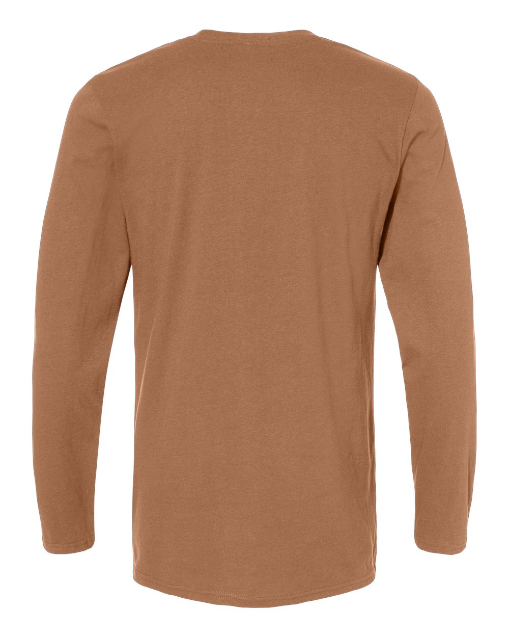 Live & Tell by LAT 6918 Unisex Fine Jersey Long Sleeve Tee in Coyote Brown, back