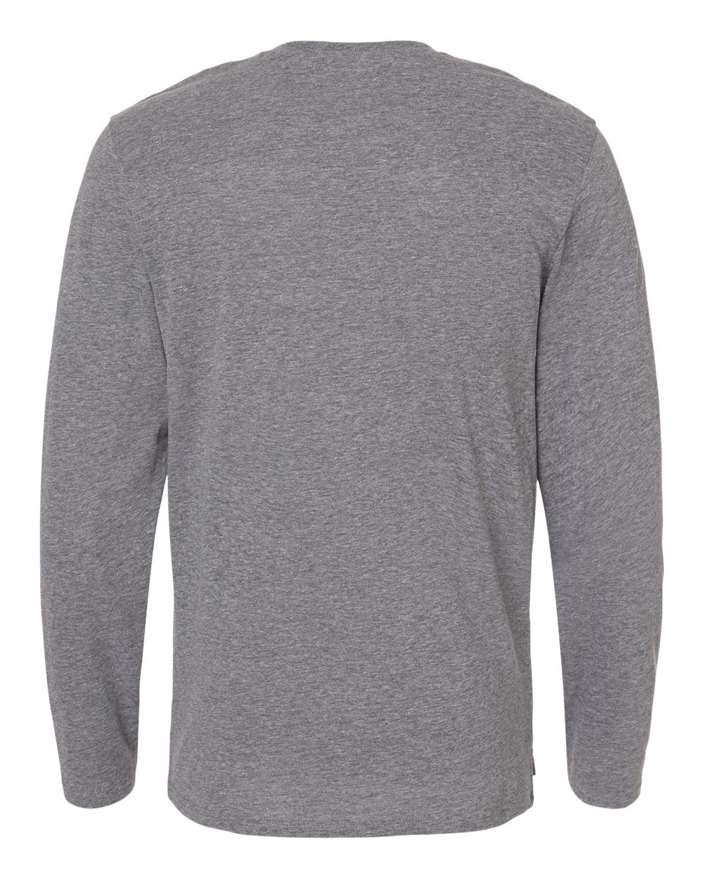 Live & Tell by LAT 6918 Unisex Fine Jersey Long Sleeve Tee in Granite Heather, back