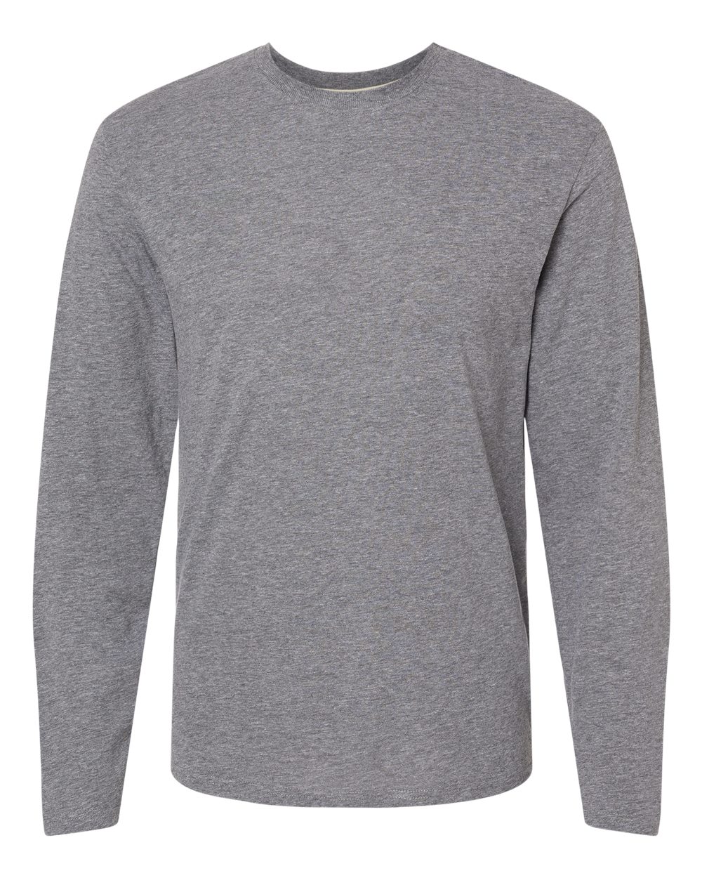 Live & Tell by LAT 6918 Unisex Fine Jersey Long Sleeve Tee in Granite Heather
