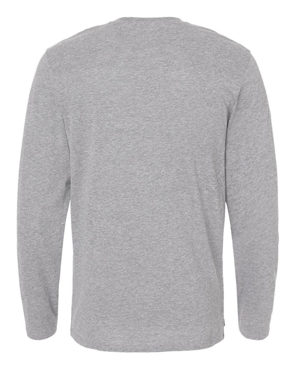 Live & Tell by LAT 6918 Unisex Fine Jersey Long Sleeve Tee in Heather, back