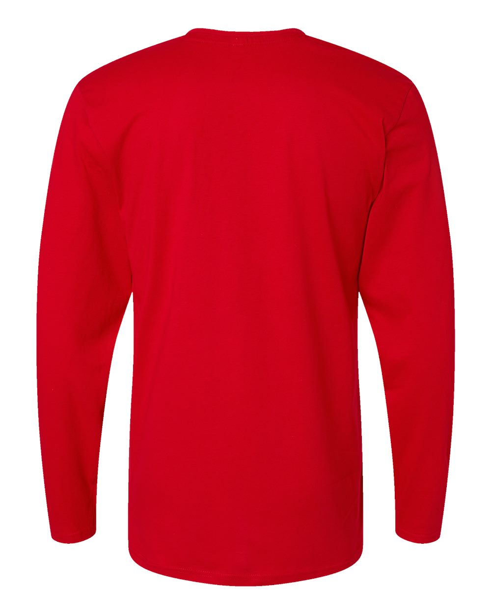 Live & Tell by LAT 6918 Unisex Fine Jersey Long Sleeve Tee in Red, back