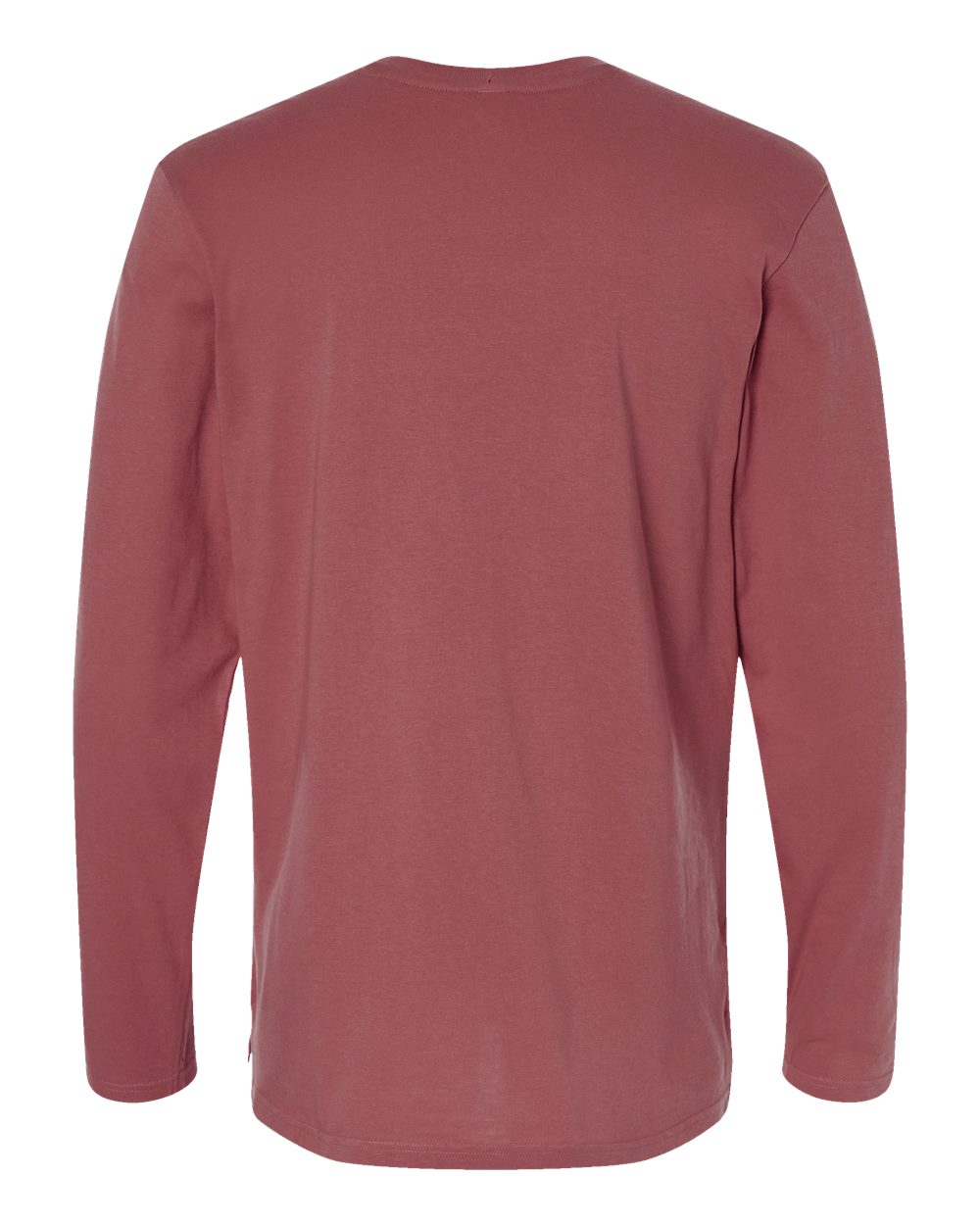 Live & Tell by LAT 6918 Unisex Fine Jersey Long Sleeve Tee in Rouge, back
