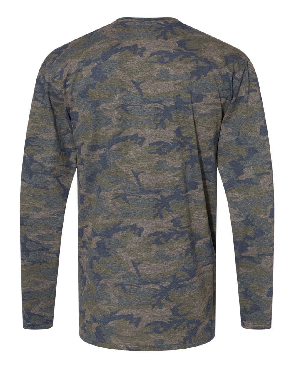 Live & Tell by LAT 6918 Unisex Fine Jersey Long Sleeve Tee in Vintage Camo, back
