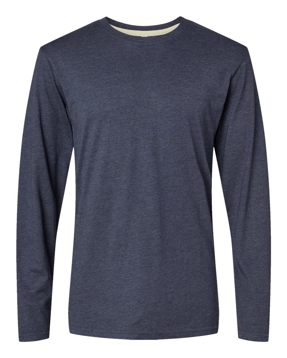 Live & Tell by LAT 6918 Unisex Fine Jersey Long Sleeve Tee in Vintage Denim