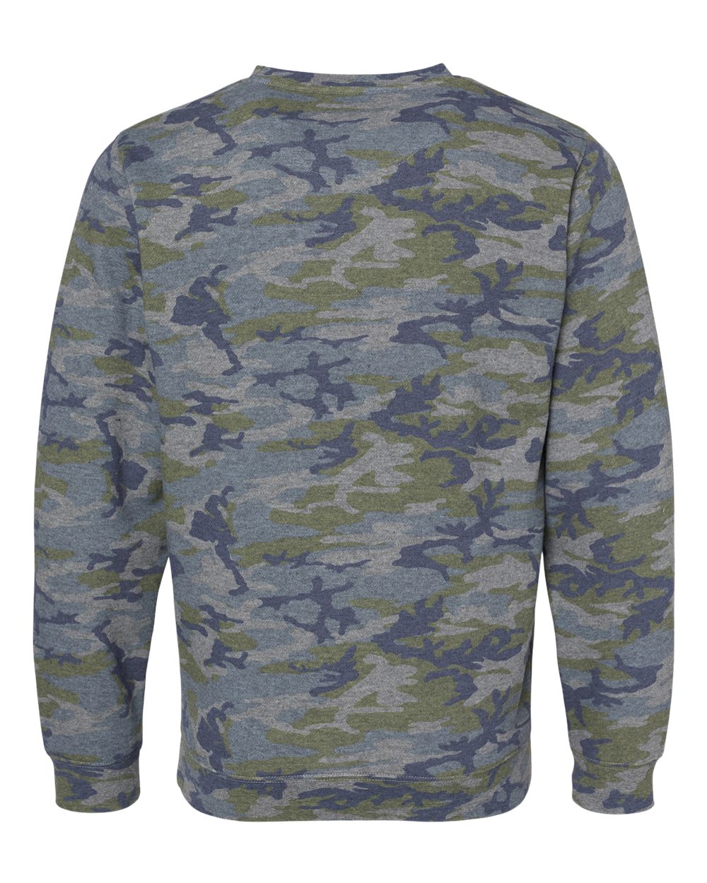 Live & Tell by LAT 6925 Unisex Elevated Fleece Crewneck Sweatshirt in Vintage Camo, back