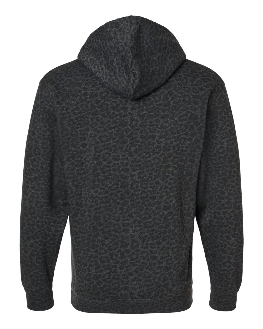 Live & Tell by LAT 6926 Unisex Elevated Fleece Hoodie Sweatshirt in Black Leopard, back