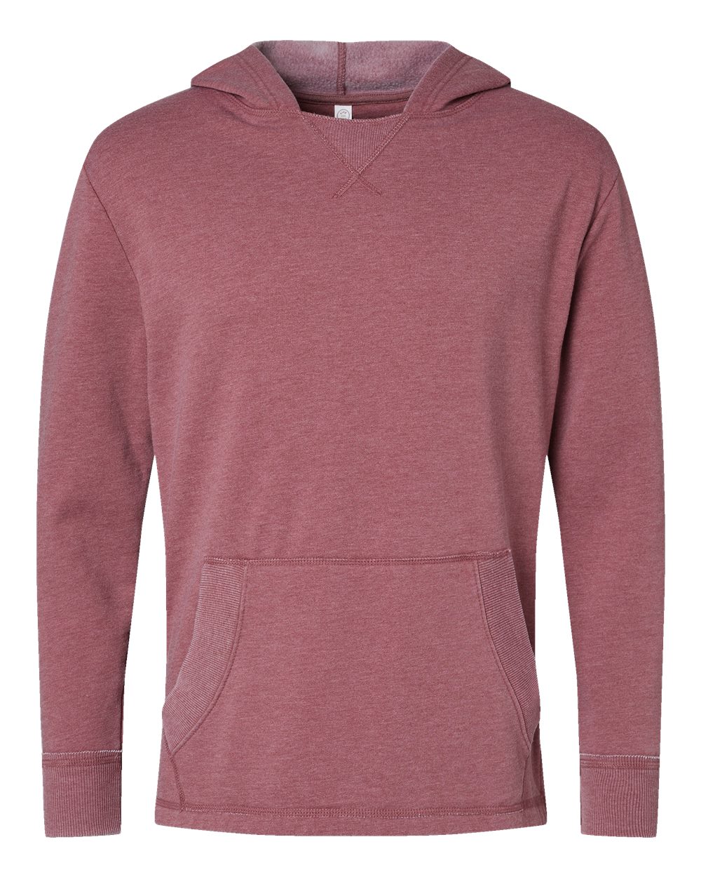 Live & Tell by LAT 6936 Unisex Vintage Wash Hoodie Sweatshirt in Washed Rouge