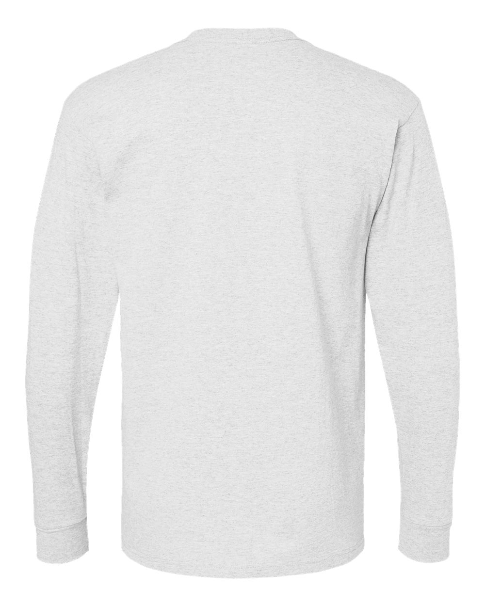 M&O 4820 Unisex Gold Soft Touch Long Sleeve T-Shirt in Ash, back