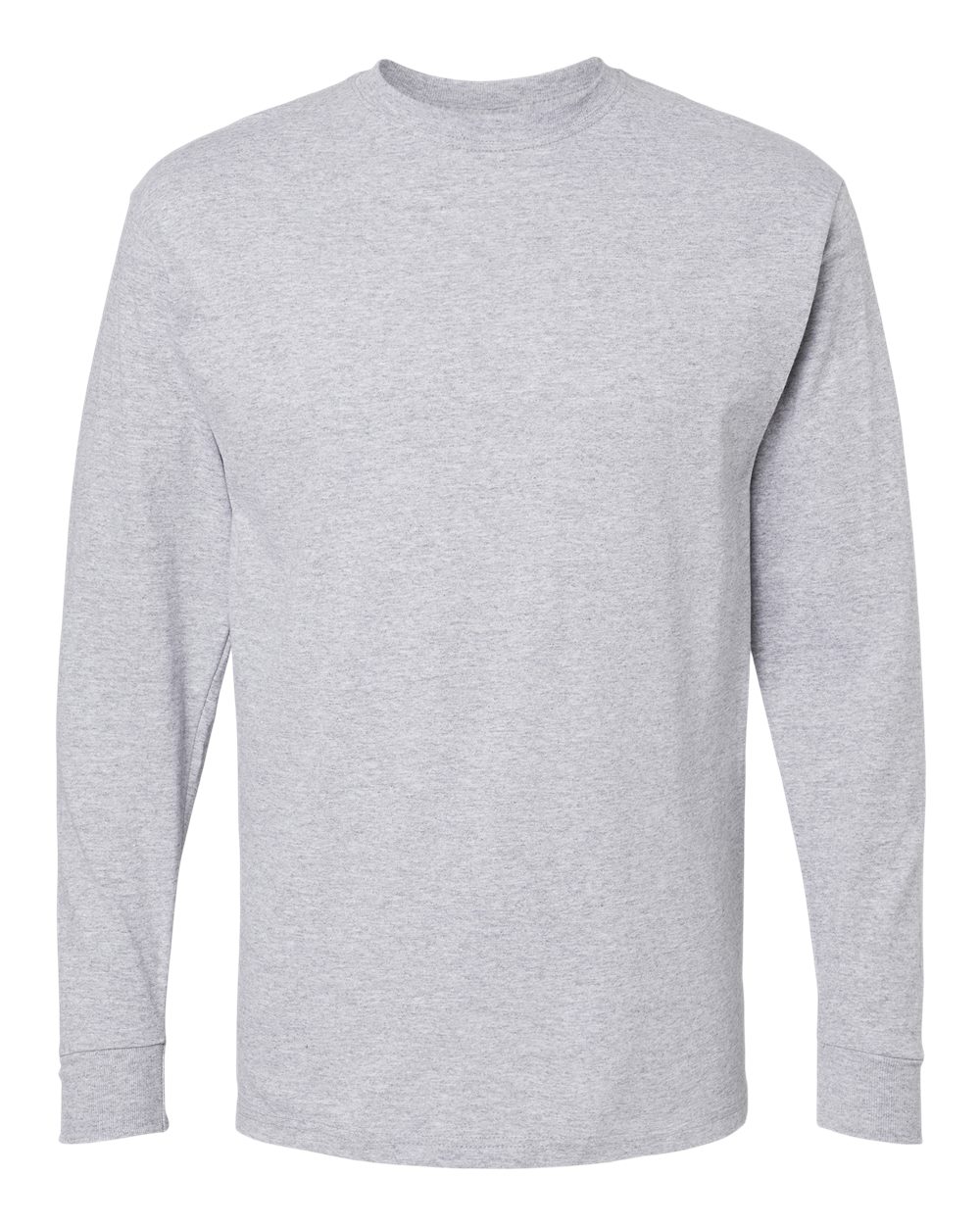 M&O 4820 Unisex Gold Soft Touch Long Sleeve T-Shirt in Athletic Grey
