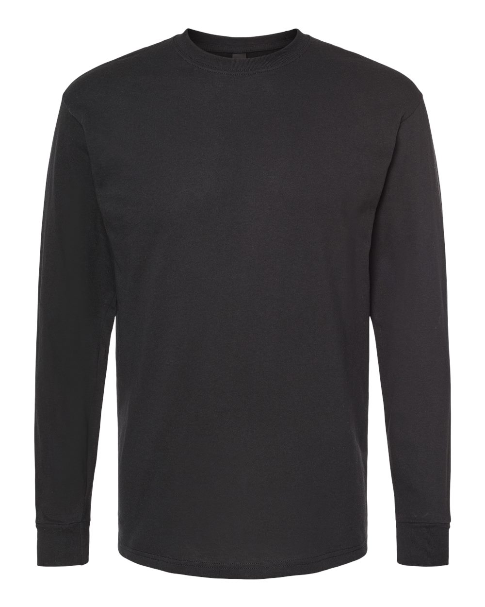 M&O 4820 Unisex Gold Soft Touch Long Sleeve T-Shirt in Black