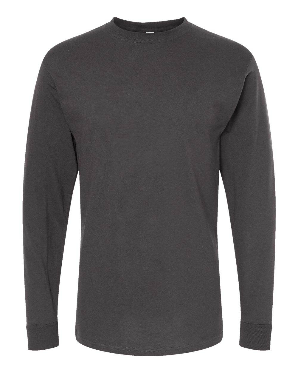 M&O 4820 Unisex Gold Soft Touch Long Sleeve T-Shirt in Charcoal