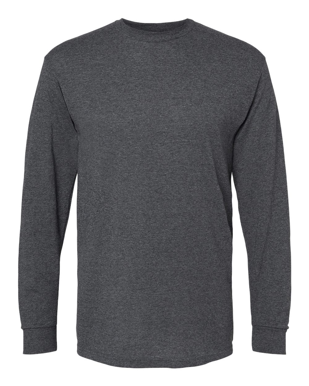 M&O 4820 Unisex Gold Soft Touch Long Sleeve T-Shirt in Dark Heather