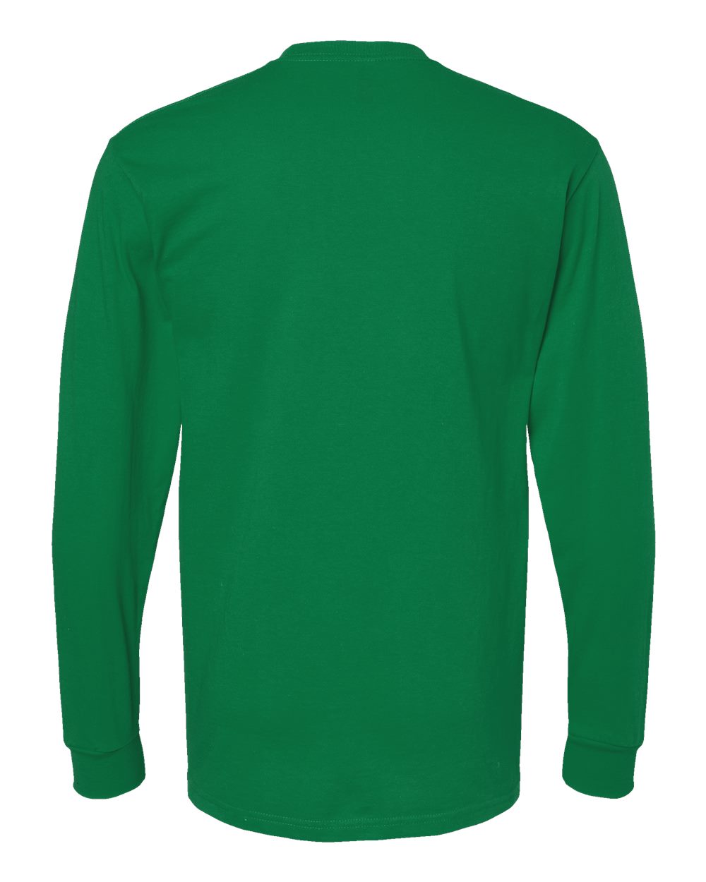 M&O 4820 Unisex Gold Soft Touch Long Sleeve T-Shirt in Fine Kelly Green, back