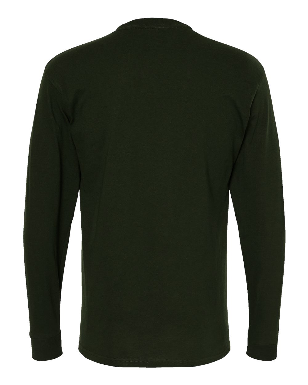 M&O 4820 Unisex Gold Soft Touch Long Sleeve T-Shirt in Forest Green, back